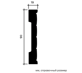Молдинг Европласт 1.51.316 гибкий 19х90х2000 мм - фото 216651mini
