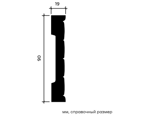 Молдинг Европласт 1.51.316 гибкий 19х90х2000 мм - фото 216651
