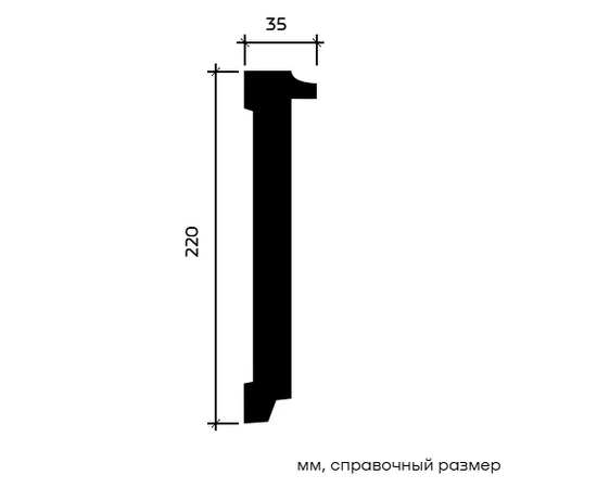 Молдинг Европласт 1.51.380 жёсткий 35х220х2000 мм - фото 216743