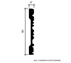 Молдинг Европласт 1.51.501 жёсткий 17х161х2000 мм - фото 216771mini