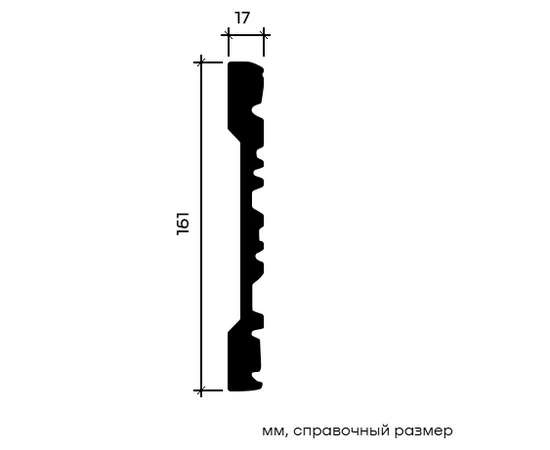 Молдинг Европласт 1.51.501 жёсткий 17х161х2000 мм - фото 216771
