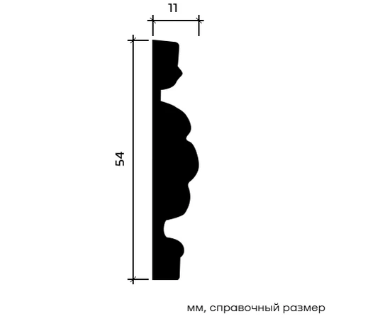 Молдинг Европласт 1.51.369 жёсткий 11х54х2000 мм - фото 216855