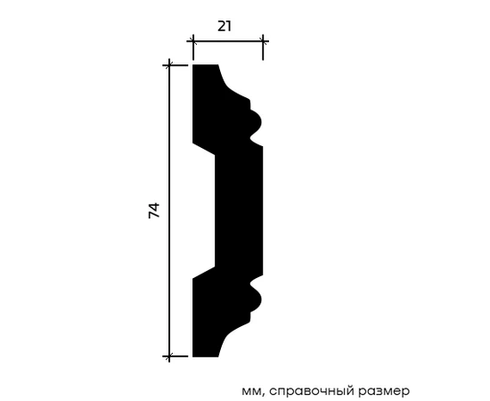 Молдинг Европласт 1.51.309 жёсткий 21х74х2000 мм - фото 216879