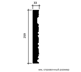 Молдинг Европласт 1.51.518 жёсткий 33х259х2040 мм - фото 216955mini