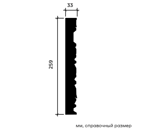 Молдинг Европласт 1.51.518 жёсткий 33х259х2040 мм - фото 216955