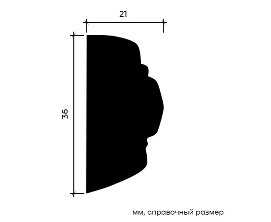 Молдинг Европласт 1.51.352 жёсткий 21х36х2000 мм - фото 216967