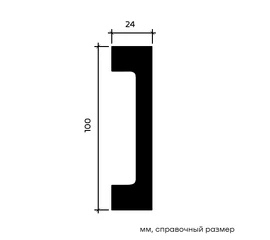 Молдинг Европласт 1.51.807 жёсткий 24х100х1980 мм - фото 217103mini