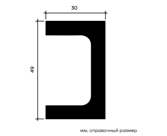 Молдинг Европласт 1.51.806 жёсткий 30х49х2000 мм - фото 217119