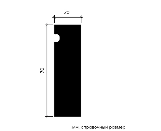 Молдинг Европласт 1.51.804 жёсткий 20х70х2000 мм - фото 217163