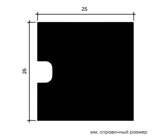 Молдинг Европласт 1.51.803 жёсткий 25х26х2000 мм - фото 217187