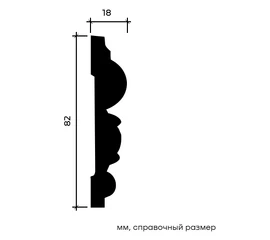 Молдинг Европласт 1.51.358 жёсткий 18х82х2000 мм - фото 217215mini