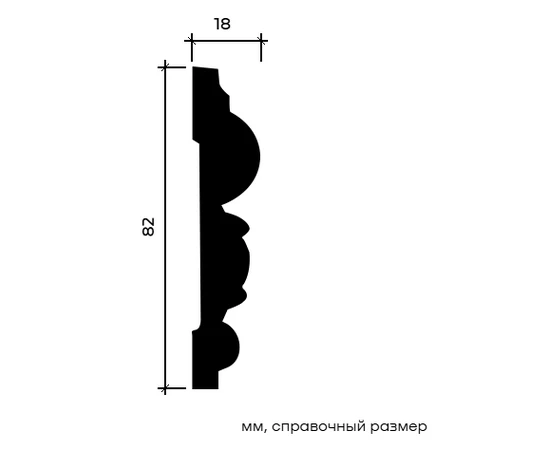 Молдинг Европласт 1.51.358 жёсткий 18х82х2000 мм - фото 217215