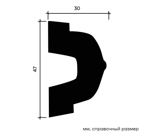 Молдинг Европласт 1.51.328 жёсткий 30х47х2000 мм - фото 217247