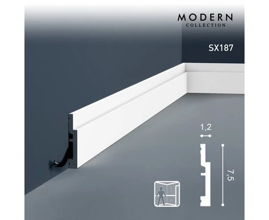 Плинтус гибкий Orac Decor SX187F 2000х75х12 мм - фото 219823
