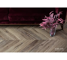 Кварц-виниловый пол Vinilam Parquet Chevron Glue Дуб Лувр RI107516 - фото 227531mini