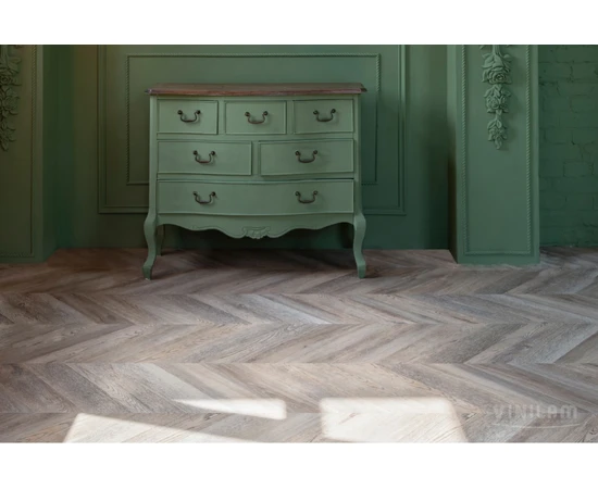 Кварц-виниловый пол Vinilam Parquet Chevron Glue Шампань RI153616CL4 - фото 227743