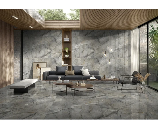 Керамогранит Eurotile River Grey Glossy 1200x600x8.5 - фото 232583