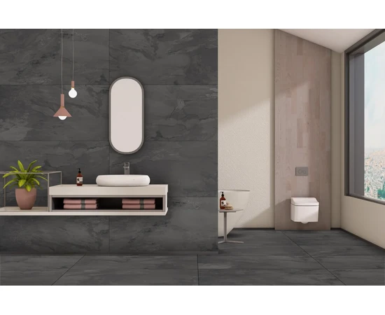 Керамогранит Eurotile Slate Graphite Carving 1200x600x8.5 - фото 232595