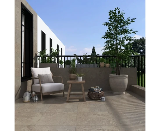 Керамогранит Eurotile Limestone Brown Matt 600x600x9 - фото 232655