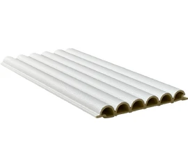 Рифленая бамбуковая панель Bonaparte Pipe white skin