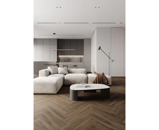 SPC ламинат Fargo Bevel Herringbone Английская ёлка Дуб Квебек 33-6191-8 - фото 238175