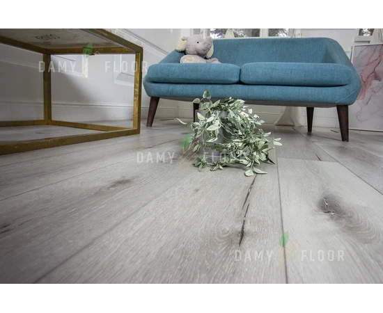 Кварц-виниловая LVT плитка DAMY FLOOR FAMILY T7020-2 Дуб Классический Серый - фото 241955
