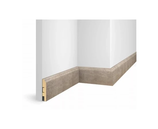 Плинтус напольный МДФ Cosca Decor экошпон WP07 Серо-коричневый - фото 21562