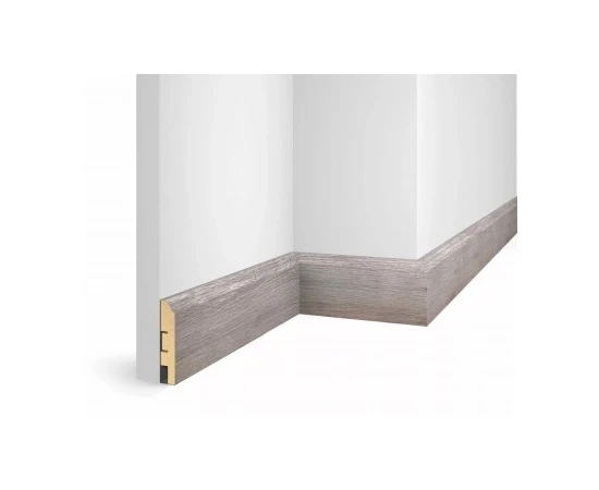 Плинтус напольный МДФ Cosca Decor экошпон WP07 Дуб Старинный серый - фото 21574